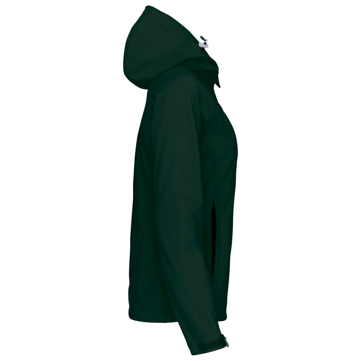 K414 - Chaqueta softshell con capucha extraíble mujer - Bottle Green - lateral