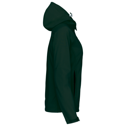 K414 - Chaqueta softshell con capucha extraíble mujer - Bottle Green - lateral