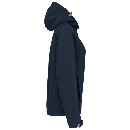 K414 - Chaqueta softshell con capucha extraíble mujer - Navy - lateral