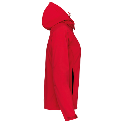 K414 - Chaqueta softshell con capucha extraíble mujer - Red - lateral