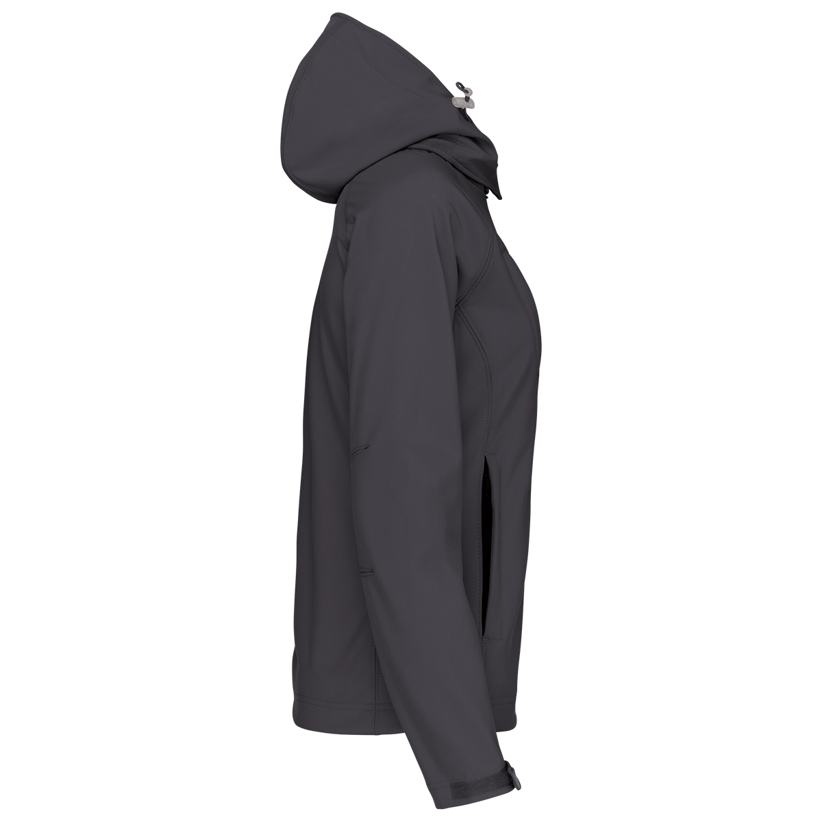K414 - Chaqueta softshell con capucha extraíble mujer - Titanium - lateral