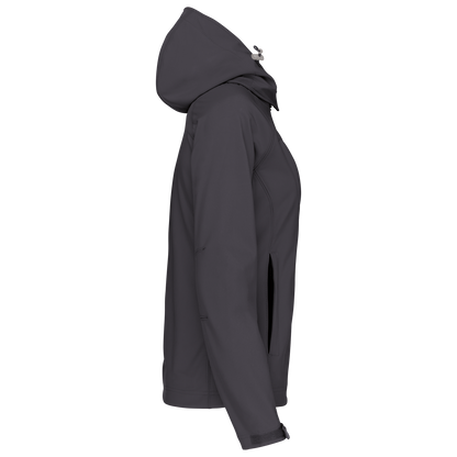 K414 - Chaqueta softshell con capucha extraíble mujer - Titanium - lateral