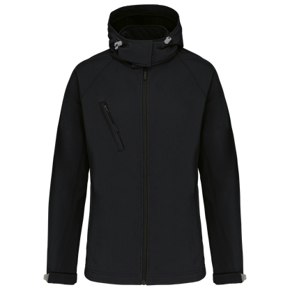 K414 - Chaqueta softshell con capucha extraíble mujer - Black - frontal