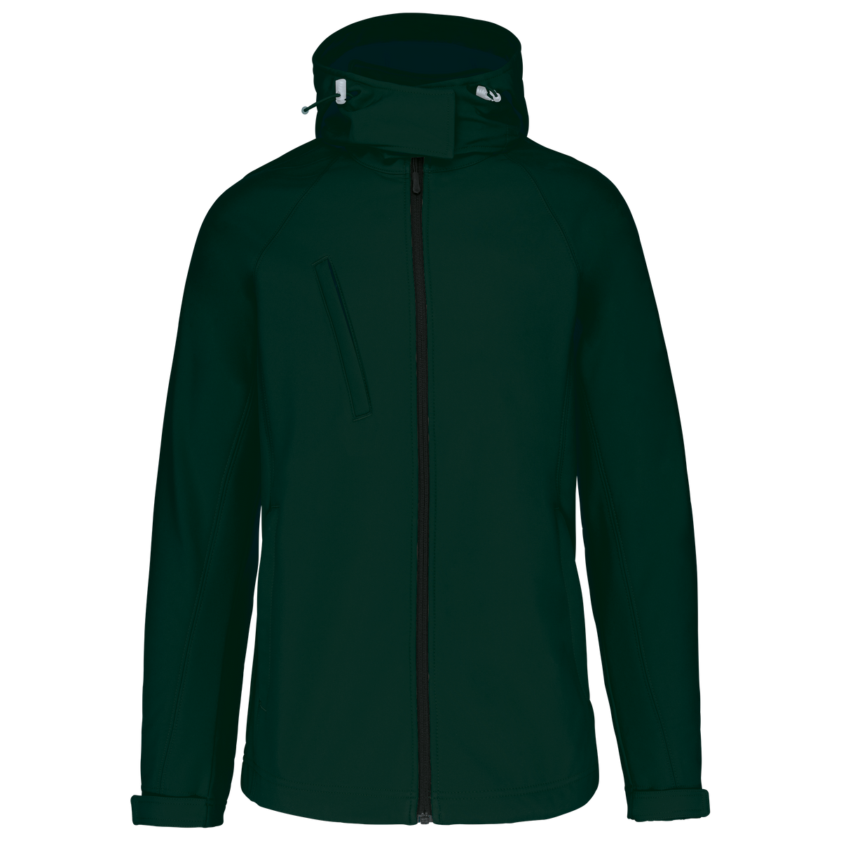 K414 - Chaqueta softshell con capucha extraíble mujer - Bottle Green - frontal