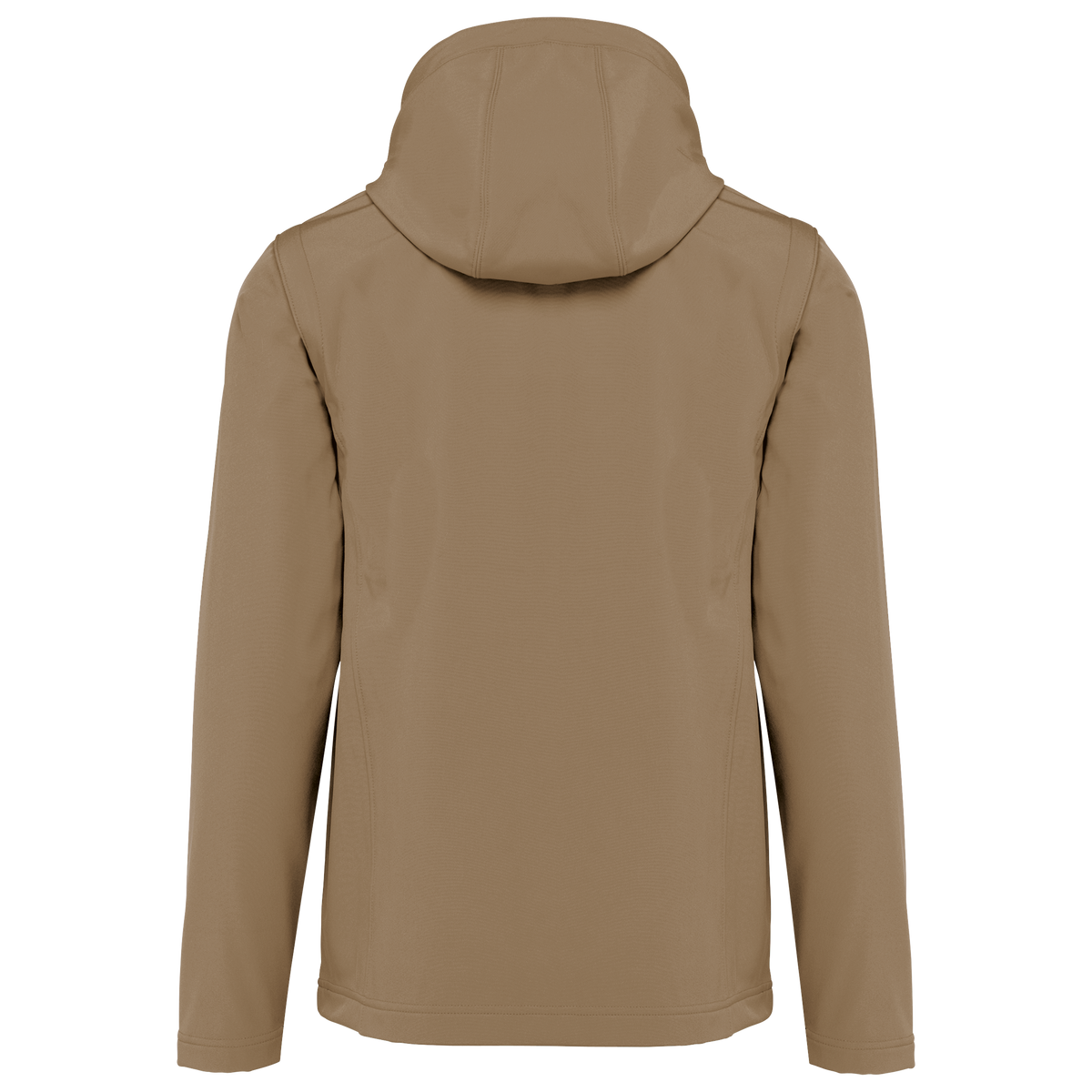 K422 - Chaquetas softshell 3 capas con capucha y mangas extraíbles unisex - Camel - trasera