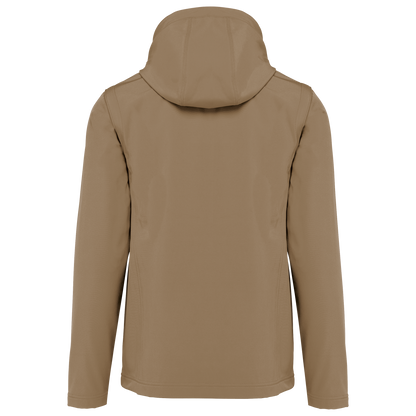 K422 - Chaquetas softshell 3 capas con capucha y mangas extraíbles unisex - Camel - trasera