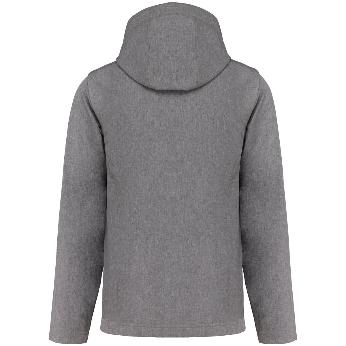 K422 - Chaquetas softshell 3 capas con capucha y mangas extraíbles unisex - Marl Grey - trasera