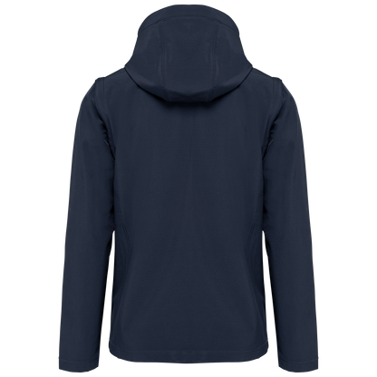 K422 - Chaquetas softshell 3 capas con capucha y mangas extraíbles unisex - Navy - trasera