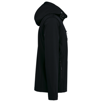 K422 - Chaquetas softshell 3 capas con capucha y mangas extraíbles unisex - Black - lateral