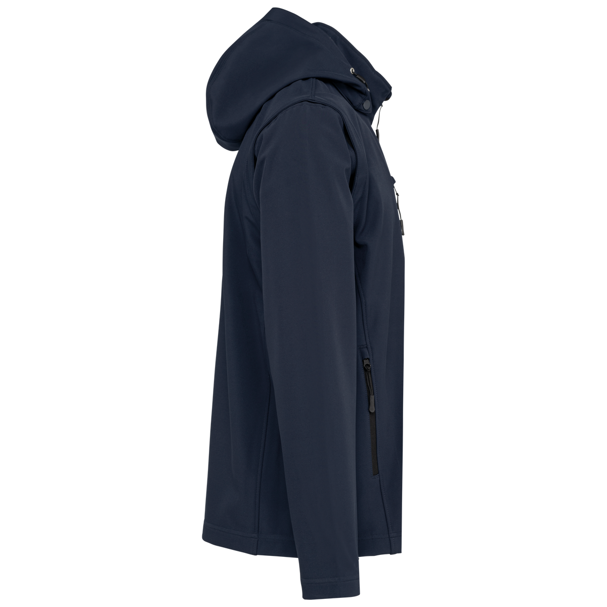 K422 - Chaquetas softshell 3 capas con capucha y mangas extraíbles unisex - Navy - lateral