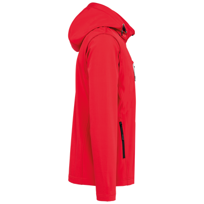 K422 - Chaquetas softshell 3 capas con capucha y mangas extraíbles unisex - Red - lateral