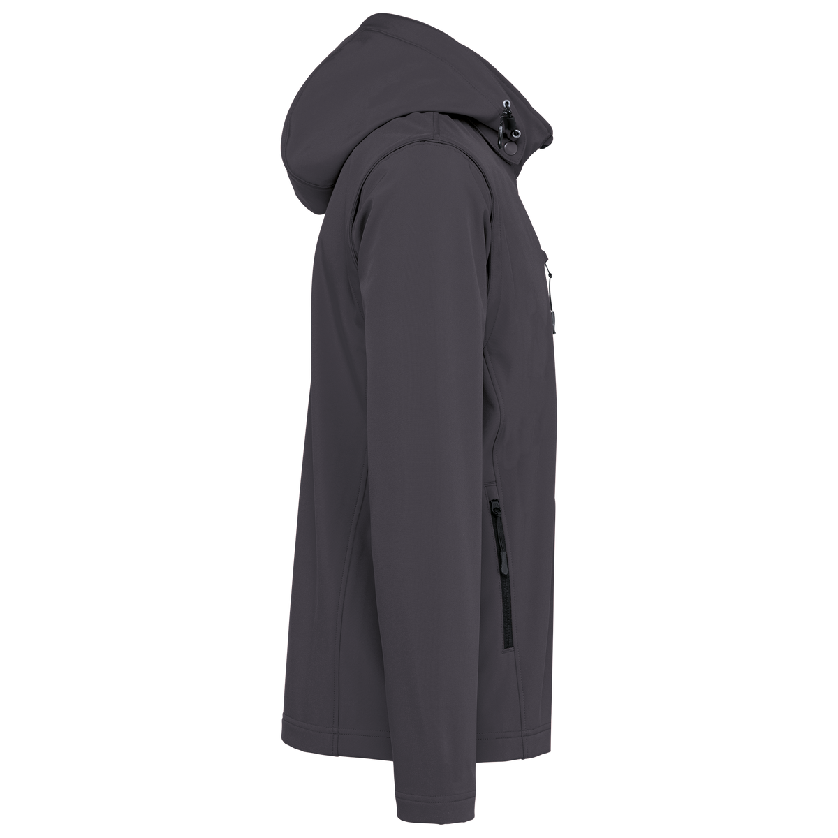 K422 - Chaquetas softshell 3 capas con capucha y mangas extraíbles unisex - Titanium - lateral