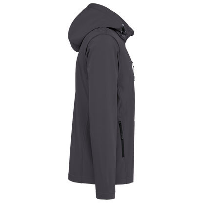 K422 - Chaquetas softshell 3 capas con capucha y mangas extraíbles unisex - Titanium - lateral