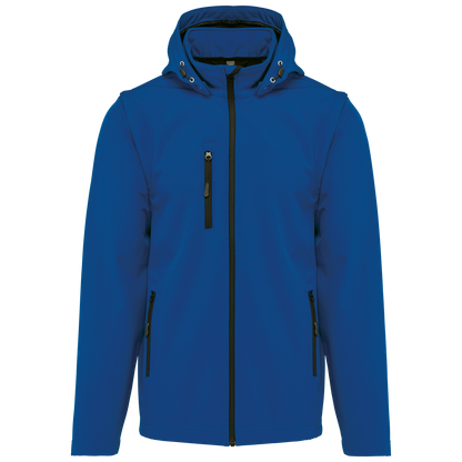K422 - Chaquetas softshell 3 capas con capucha y mangas extraíbles unisex - Dark Royal Blue - frontal
