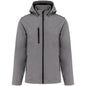 K422 - Chaquetas softshell 3 capas con capucha y mangas extraíbles unisex - Marl Grey - frontal