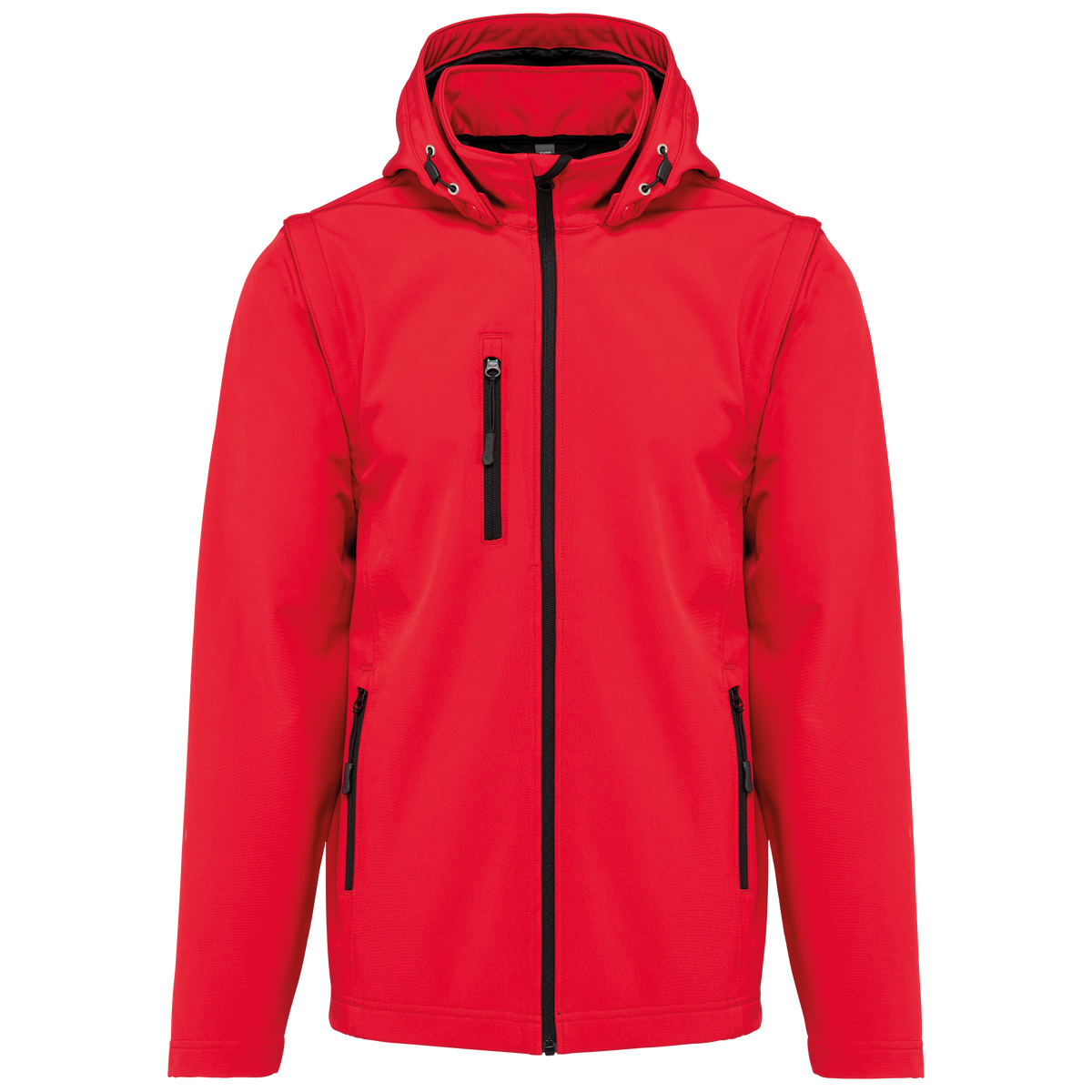 K422 - Chaquetas softshell 3 capas con capucha y mangas extraíbles unisex - Red - frontal