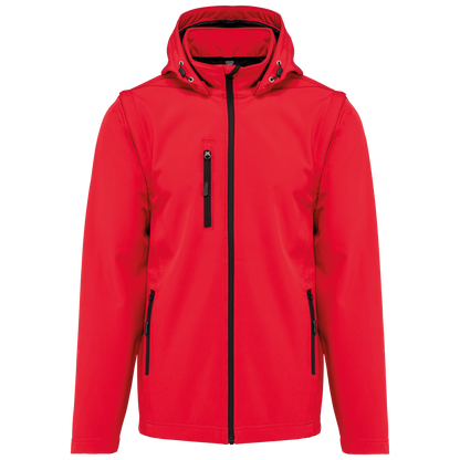 K422 - Chaquetas softshell 3 capas con capucha y mangas extraíbles unisex - Red - frontal