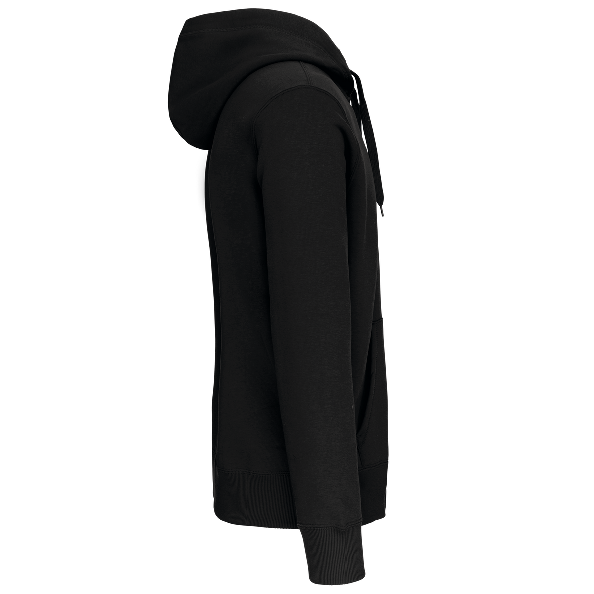 K444 - Sudadera capucha y cremallera - Black - lateral