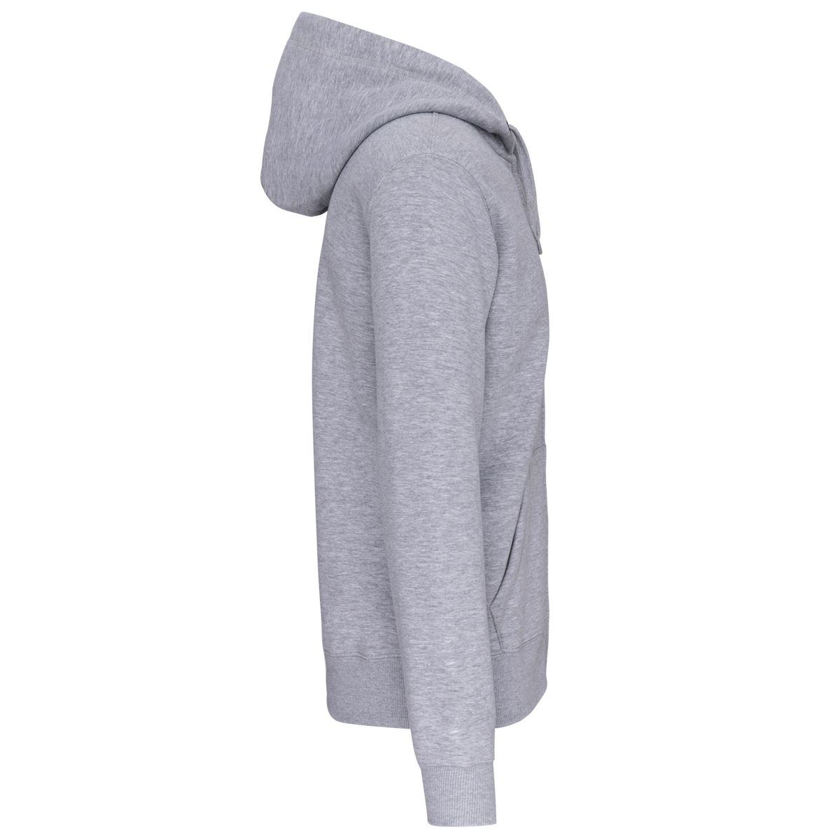 K444 - Sudadera capucha y cremallera - Oxford Grey - lateral