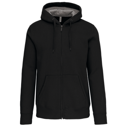 K444 - Sudadera capucha y cremallera - Black - frontal