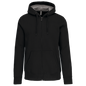 K444 - Sudadera capucha y cremallera - Black - frontal