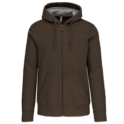 K444 - Sudadera capucha y cremallera - Dark Khaki - frontal