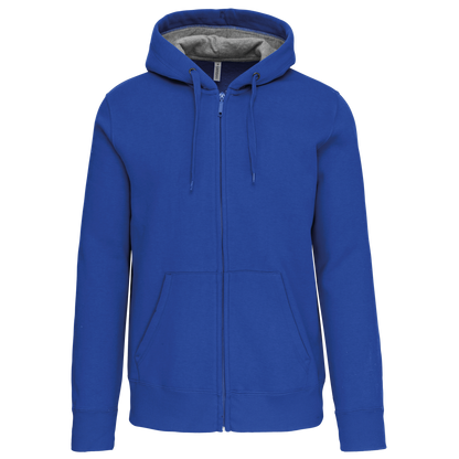 K444 - Sudadera capucha y cremallera - Light Royal Blue - frontal