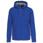 K444 - Sudadera capucha y cremallera - Light Royal Blue - frontal