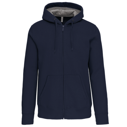 K444 - Sudadera capucha y cremallera - Navy - frontal