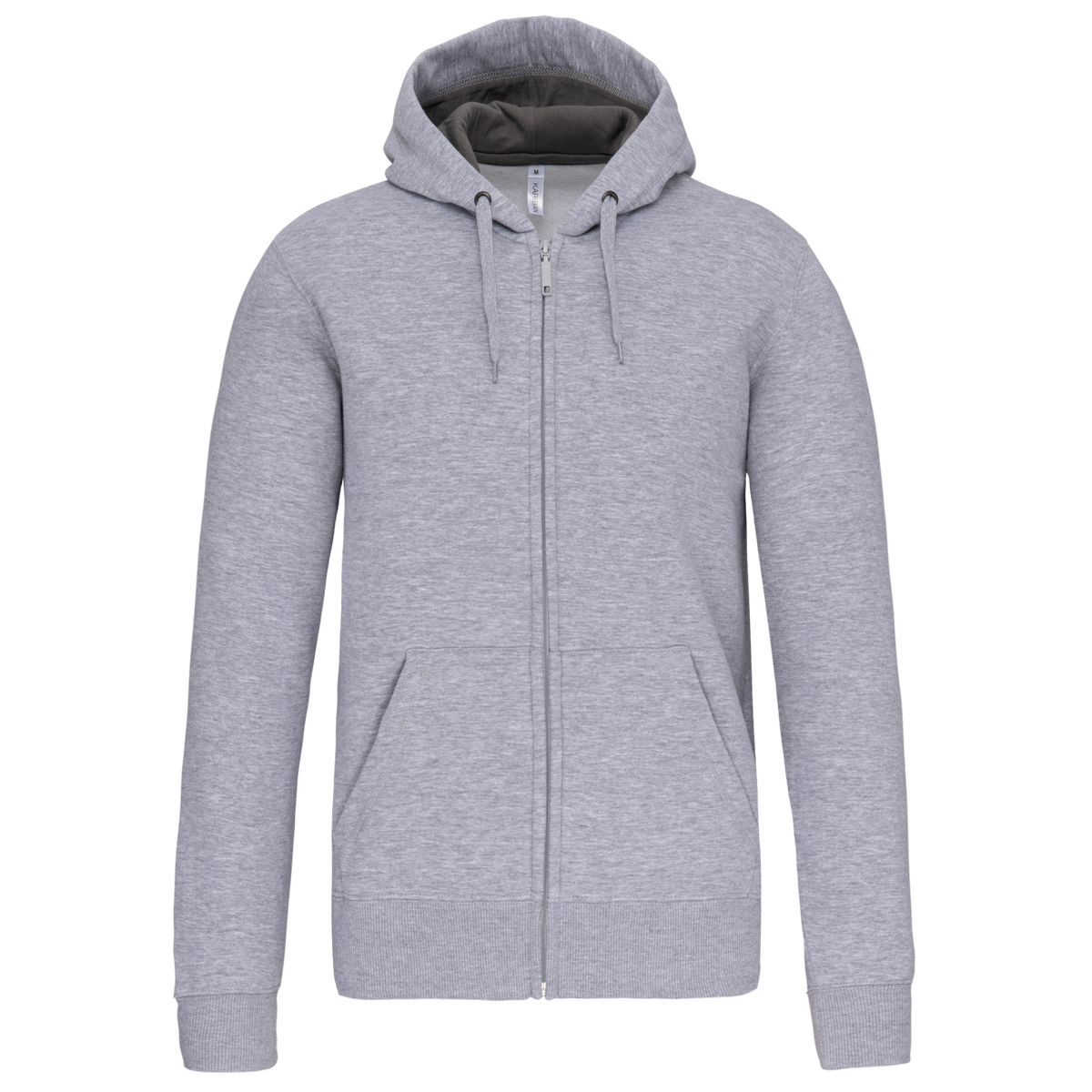 K444 - Sudadera capucha y cremallera - Oxford Grey - frontal