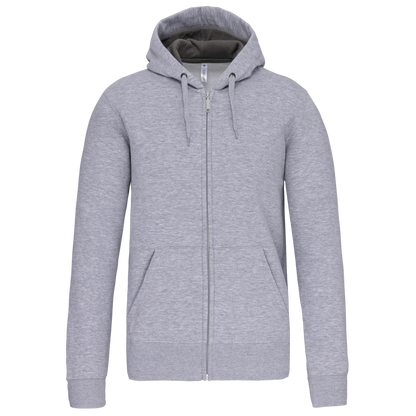 K444 - Sudadera capucha y cremallera - Oxford Grey - frontal