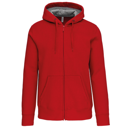 K444 - Sudadera capucha y cremallera - Red - frontal