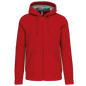 K444 - Sudadera capucha y cremallera - Red - frontal