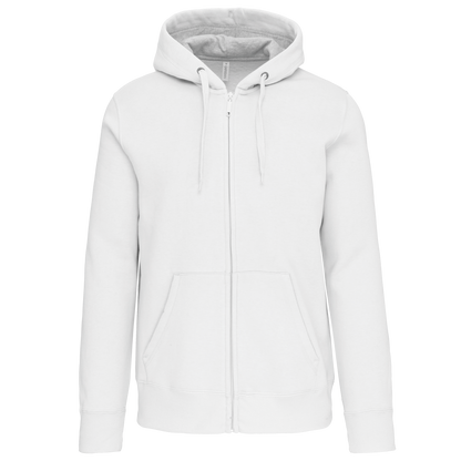K444 - Sudadera capucha y cremallera - White - frontal