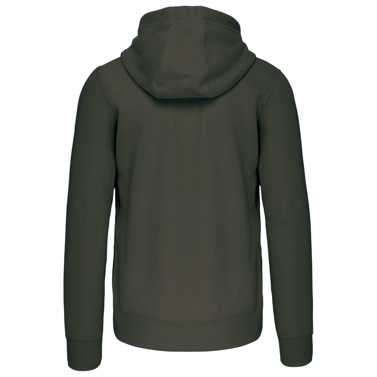 K454 - Sudadera con capucha y cremallera - Dark Khaki - trasera