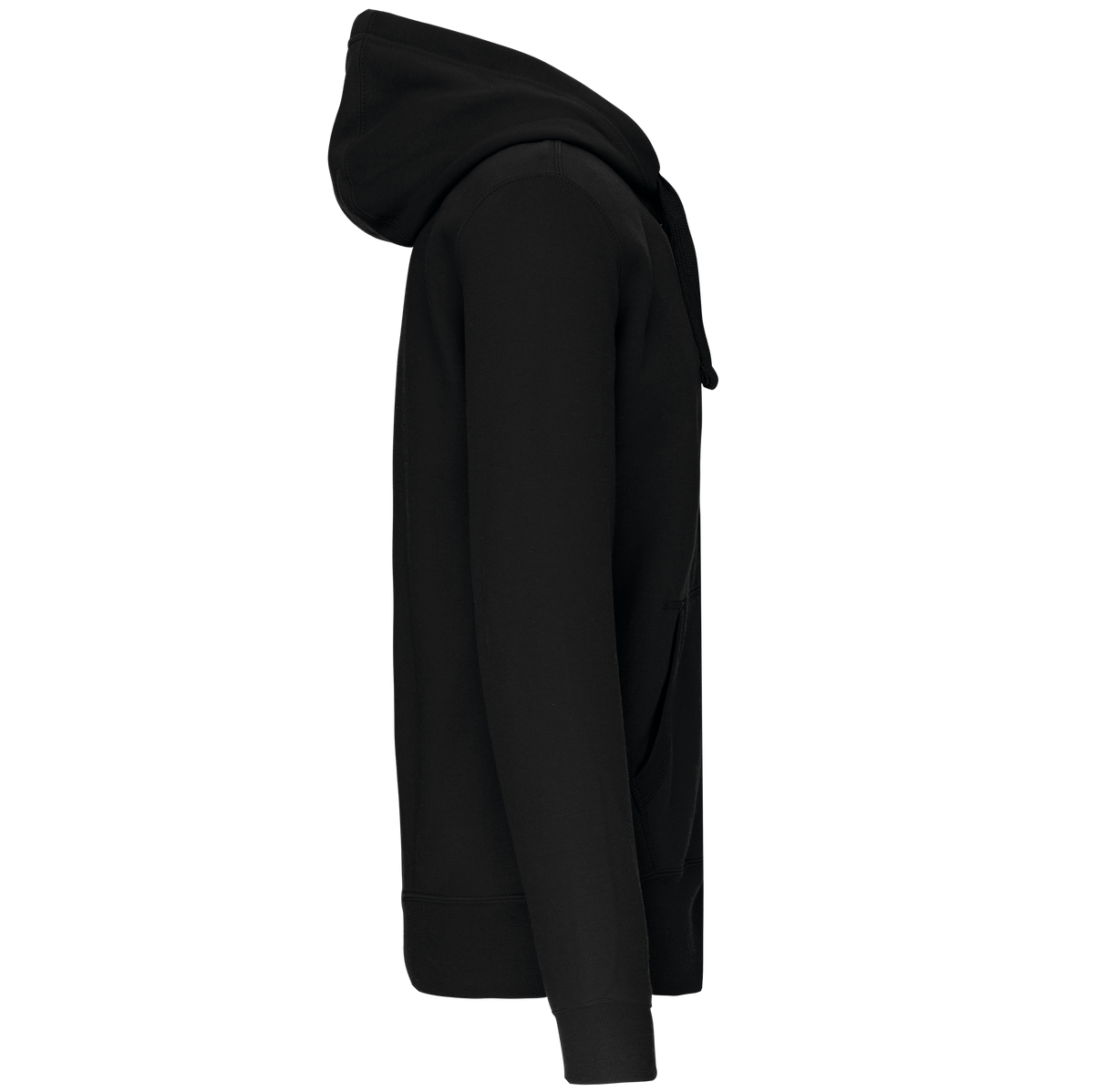 K454 - Sudadera con capucha y cremallera - Black - lateral