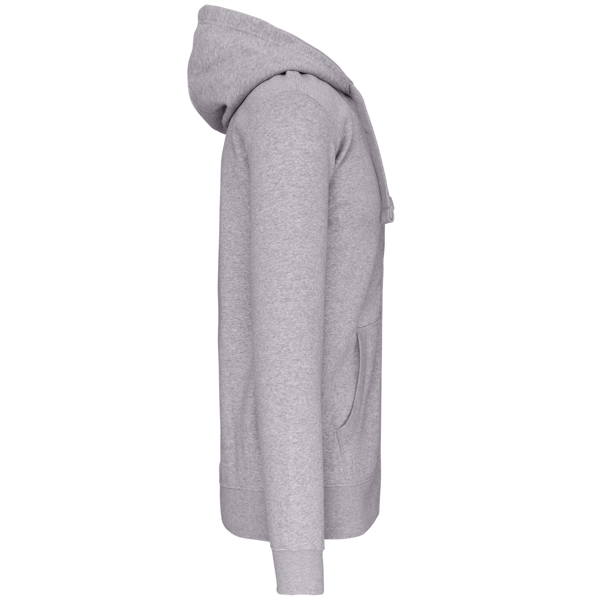 K454 - Sudadera con capucha y cremallera - Oxford Grey - lateral