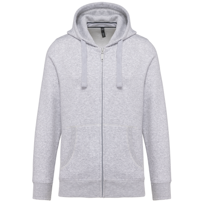 K454 - Sudadera con capucha y cremallera - Ash Heather - frontal