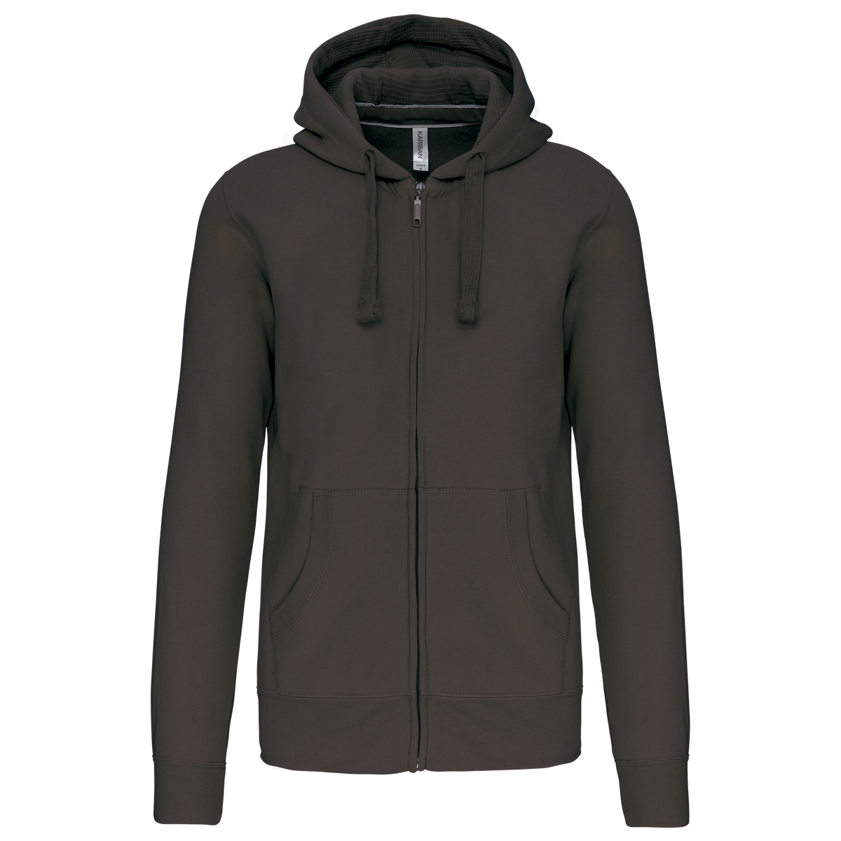 K454 - Sudadera con capucha y cremallera - Dark Grey - frontal