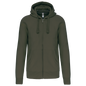 K454 - Sudadera con capucha y cremallera - Dark Khaki - frontal