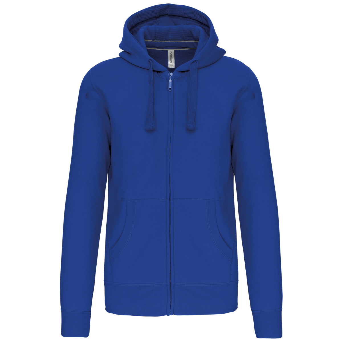K454 - Sudadera con capucha y cremallera - Light Royal Blue - frontal