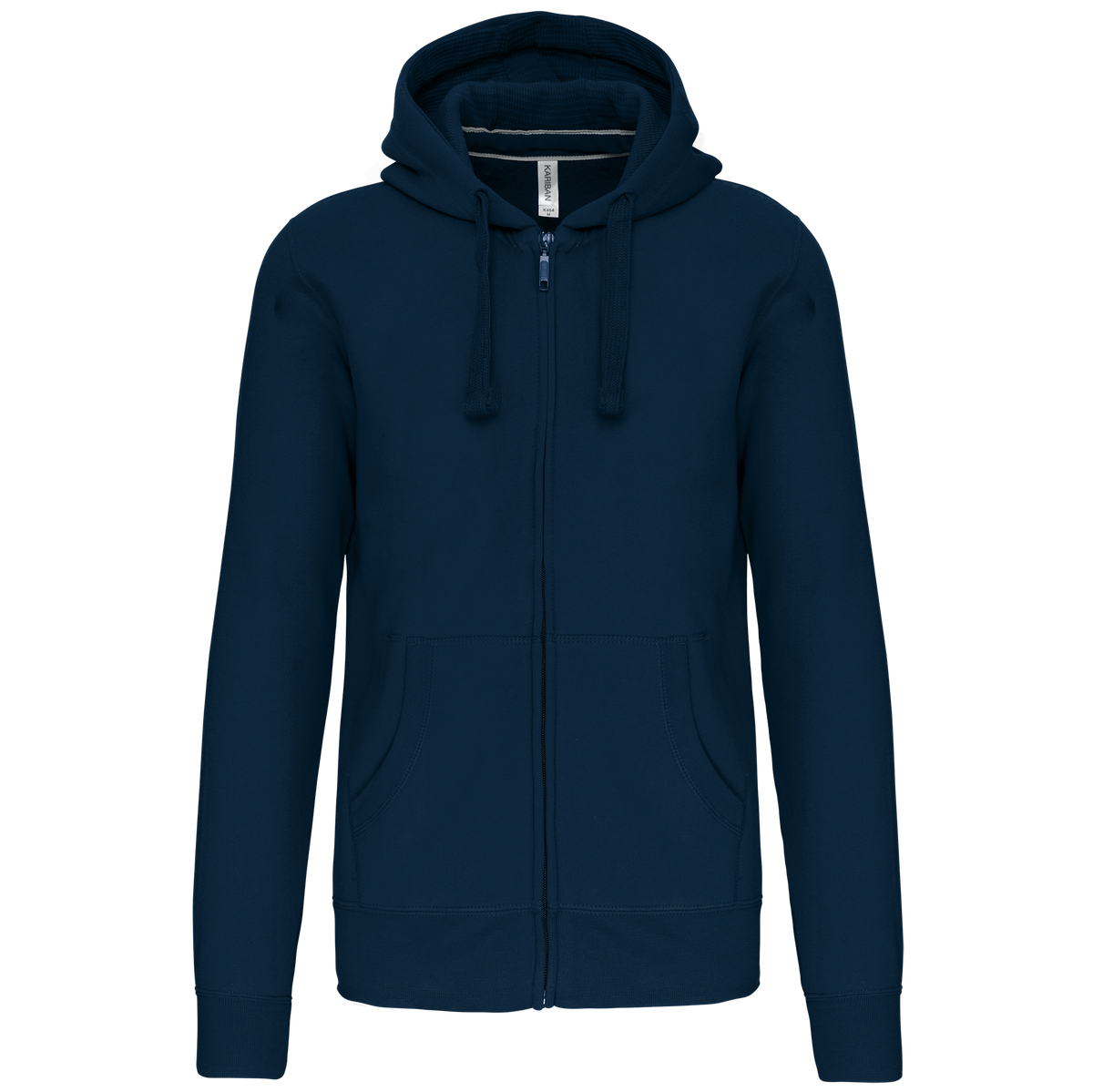 K454 - Sudadera con capucha y cremallera - Navy - frontal