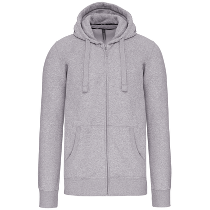 K454 - Sudadera con capucha y cremallera - Oxford Grey - frontal