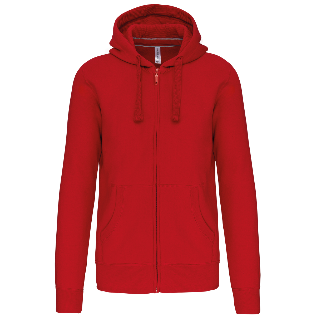 K454 - Sudadera con capucha y cremallera - Red - frontal