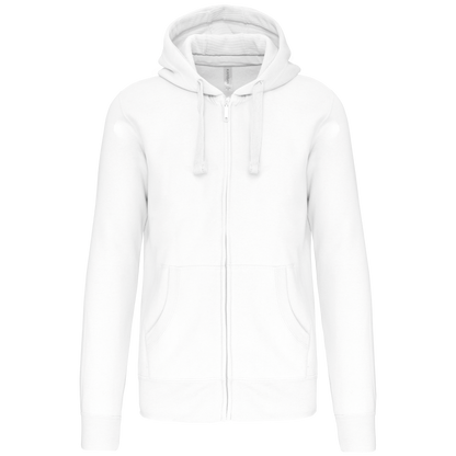 K454 - Sudadera con capucha y cremallera - White - frontal