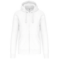 K454 - Sudadera con capucha y cremallera - White - frontal