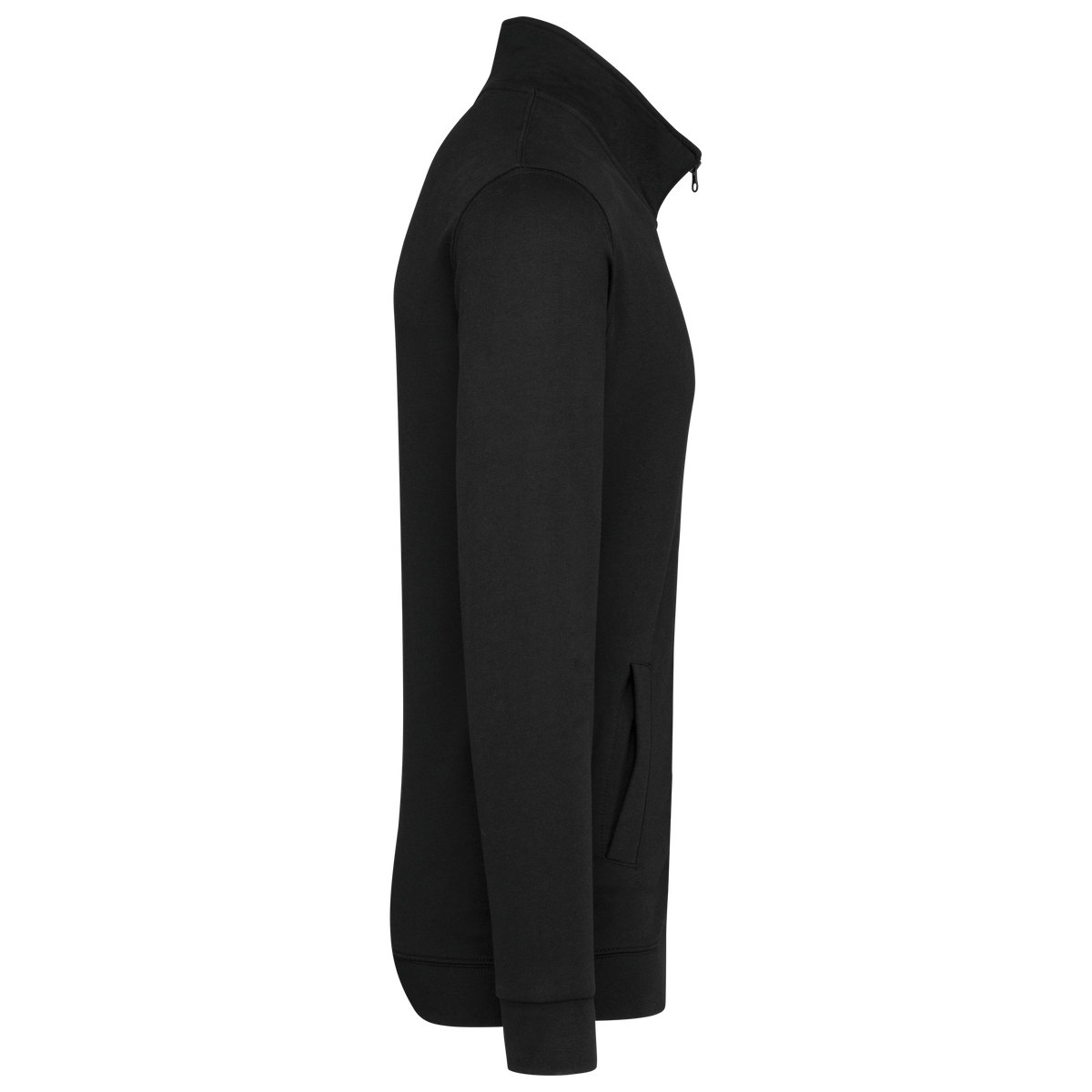 K472 - Chaqueta de felpa con cremallera - Black - lateral