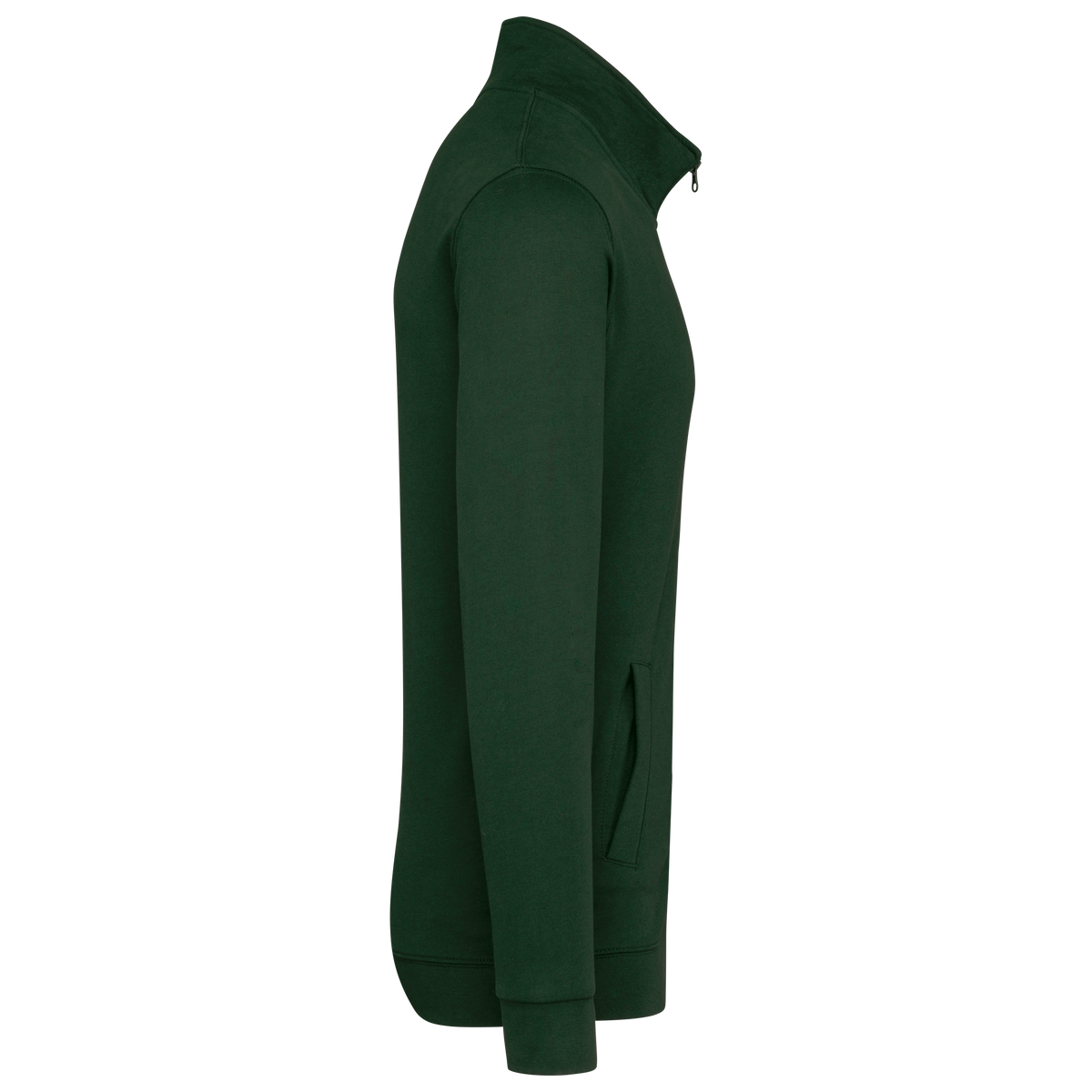 K472 - Chaqueta de felpa con cremallera - Forest Green - lateral