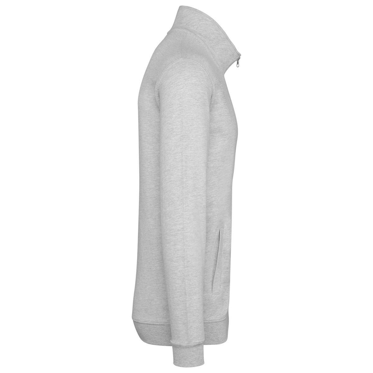 K472 - Chaqueta de felpa con cremallera - Oxford Grey - lateral