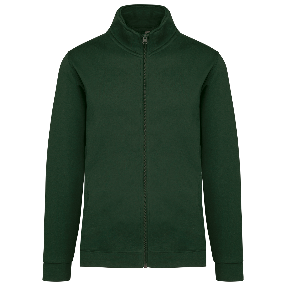 K472 - Chaqueta de felpa con cremallera - Forest Green - frontal